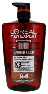 L'Oréal Paris Men Expert Barber Club Gel Douche Corps, Cheveux et Barbe 3en1 1000 ML