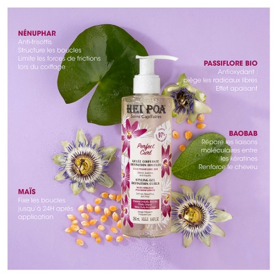 Hei Poa Perfect Curl Gelée Coiffante Définition Boucles à la Passiflore 250 ml