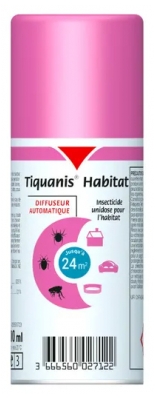 Vetoquinol Tiquanis Diffuseur Automatique Insecticide pour l'Habitat Unidose 100 ml