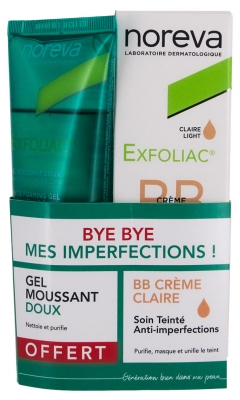 Noreva Exfoliac Coffret Bb Crème 30 ml + Gel Moussant Doux 100 ml