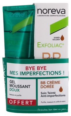 Noreva Exfoliac Coffret Bb Crème 30 ml + Gel Moussant Doux 100 ml - Teinte : Dorée
