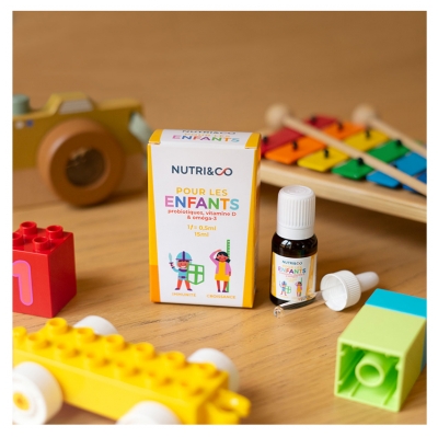 Nutri&Co Probiotiques Enfant Vitamine D & Oméga 3 15 ml