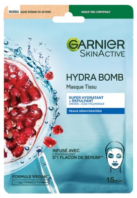 Garnier SkinActive Hydra Bomb Masque en Tissu Super Hydratant et Repulpant 28 ML