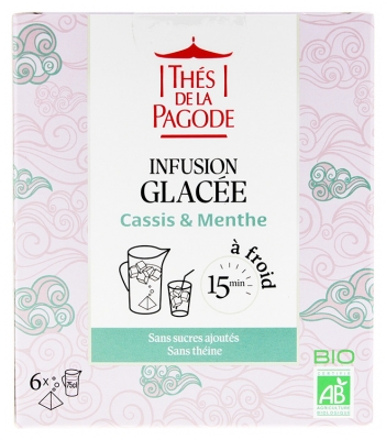 Thés de la Pagode Infusion Glacée Cassis et Menthe Bio 6 Sachets de 7g
