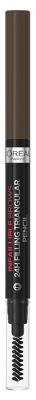 L'Oréal Paris Infaillible Brows 24H Crayon Sourcils Rétractable Triangulaire 9,2 g - Teinte : 1.0 Ebony