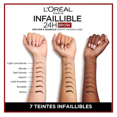 L'Oréal Paris Infaillible Brows 24H Crayon Sourcils Rétractable Triangulaire 9,2 g - Teinte : 5.23 Auburn