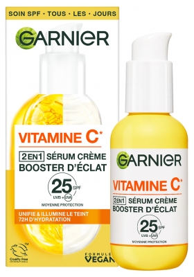 Garnier SkinActive Vitamine C Sérum Crème 2 en 1 Booster Éclat SPF 25 50 ML