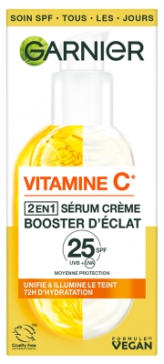 Garnier SkinActive Vitamine C Sérum Crème 2 en 1 Booster Éclat SPF 25 50 ML