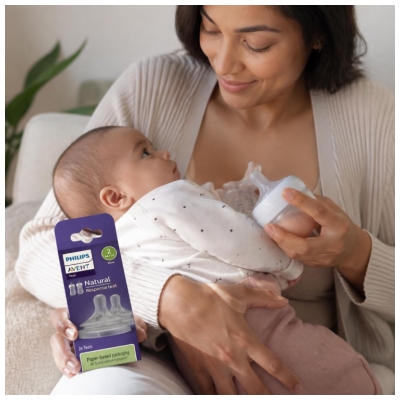 Avent Natural Response 2 Tétines Silicone Débit 2 Lent