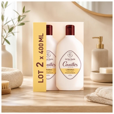 Cavaillès Gel Bain Douche Peaux Sensibles L'Original Lot 2 x 400 ML