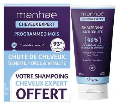 Vitavea Manhaé Cheveux Expert Force et Vitalité120 Gélules + Manhaé Cheveux Expert Shampoing 50 ml Offert