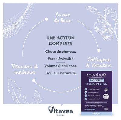 Vitavea Manhaé Cheveux Expert Force et Vitalité120 Gélules