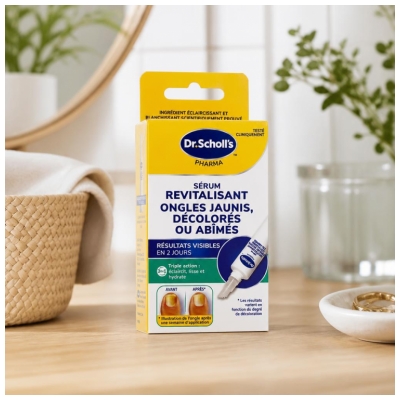Scholl Sérum Revitalisant Ongles Jaunis, Décolorés, Abîmés 10 ML