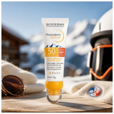 Bioderma Photoderm Duo Ski Crème Visage SPF50+ 20 ML + Stick Lèvres SPF50+ 2 Grammes