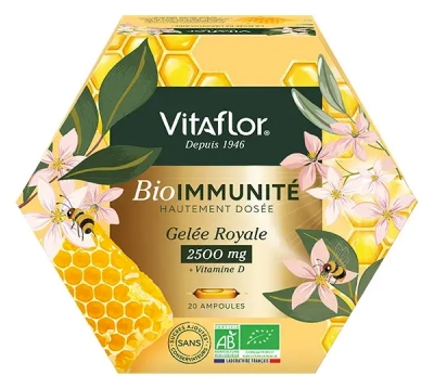 Vitaflor Gelée Royale Bio 2500 mg 20 Ampoules de 10 ml