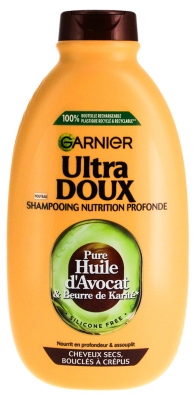 Garnier Ultra Doux Pure Huile d'Avocat & Beurre de Karité Shampooing Nourrissant 400 ml