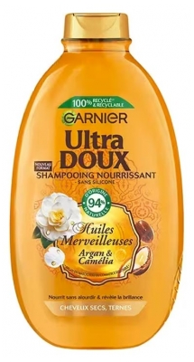 Garnier Ultra Doux Huiles Merveilleuses Shampoing Nourrissant à l'Huile d'Argan & Camélia 400 ml