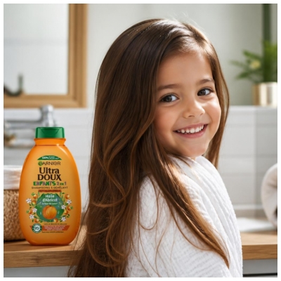 Garnier Ultra Doux Shampoing et Démêlant Hypoallergènique Enfants 2en1 400 ml