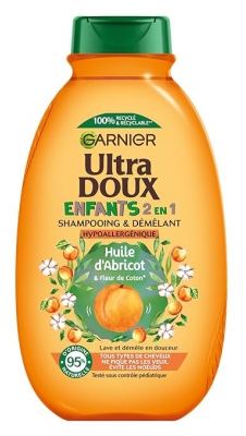 Garnier Ultra Doux Shampoing et Démêlant Hypoallergènique Enfants 2en1 400 ml