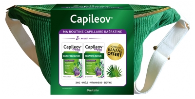 Nutreov Capileov Ongles & Cheveux Kératine Repair 2 x 30 Gélules + 1 Banane Offerte