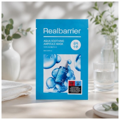 Real Barrier Aqua Soothing Ampoule Masque Tissu Visage 28 ml