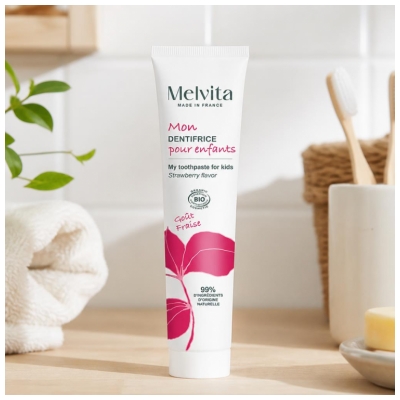 Melvita Mon Dentifrice pour Enfants Goût Fraise Bio 75 ml