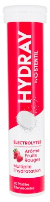 Stentil HYDRAY Électrolytes Solution d'Hydratation 20 Pastilles - Arôme : Fruits Rouges