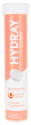 Stentil HYDRAY Électrolytes Solution d'Hydratation 20 Pastilles - Arôme : Pêche
