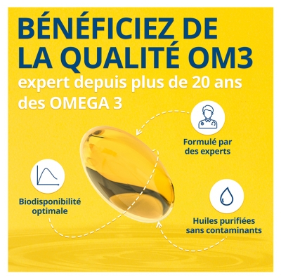 OM3 Huile de Poisson Riche en Oméga 3 120 Capsules