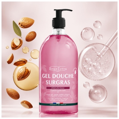 BeauTerra Gel Douche Surgras Figue d' 1 Litre