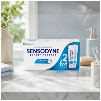 Sensodyne Expert Protect Dentifrice Rapide Action Sensibilité Dentaire 2 x 75 ml