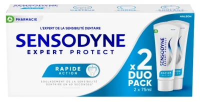 Sensodyne Expert Protect Dentifrice Rapide Action Sensibilité Dentaire 2 x 75 ml