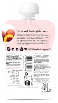 Popote Gourde La Pêche Bio Dès 4/6 Mois 120 g