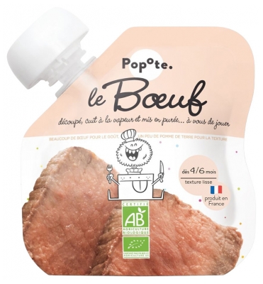 Popote Gourde Le Boeuf Bio Dès 4/6 Mois 60 g