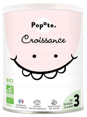 Popote Croissance Lait Infantile 3ème Âge de 10 Mois à 3 Ans Bio 400 g