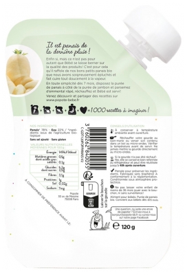 Popote Gourde Le Panais Bio Dès 4/6 Mois 120 g