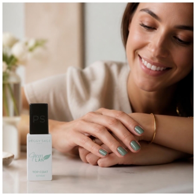 Peggy Sage Green Lak Top Coat Ongles LED 10 ML
