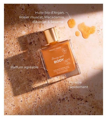 Peggy Sage Beauty Expert Body Huile Sèche Satinée Corps et Cheveux 50 ml