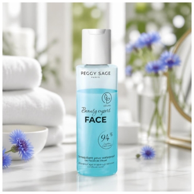 Peggy Sage Beauty Expert Face Démaquillant Yeux Waterproof Eau Florale de Bleuet 100 ml