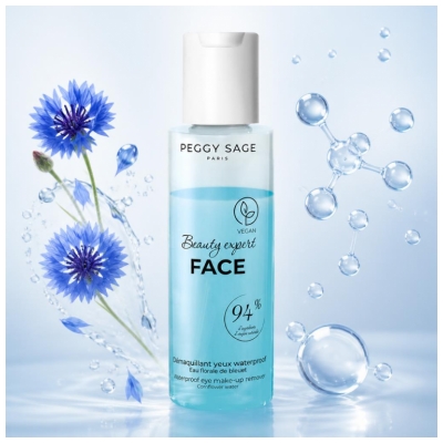 Peggy Sage Beauty Expert Face Démaquillant Yeux Waterproof Eau Florale de Bleuet 100 ml