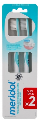 Meridol Brosse à Dents Gencives Fragiles Souple Duo - Couleur : Bleu et Vert