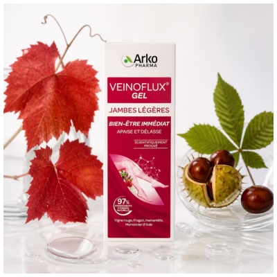 Arkopharma Veinoflux Gel Bien-Être Immédiat Apaise et Délasse 150 ml