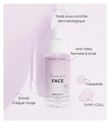 Peggy Sage Royalift Beauty Expert Face Sérum Anti-Âge Tripeptide 30 ml