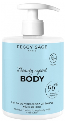 Peggy Sage Beauty Expert Body Lait Corps Hydratation 24 Heures Karité 500 ml