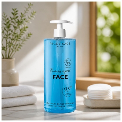 Peggy Sage Beauty Expert Face Lotion Douce Démaquillante pour les Yeux 1 Litre