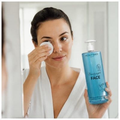 Peggy Sage Beauty Expert Face Lotion Douce Démaquillante pour les Yeux 1 Litre