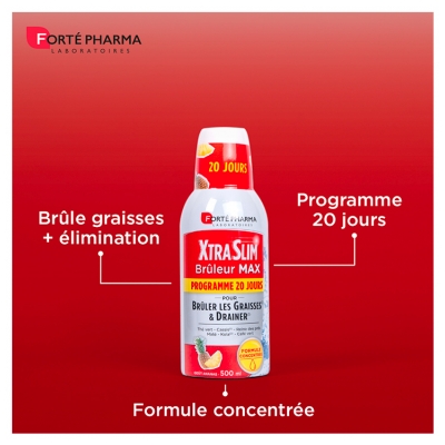 Forté Pharma Xtraslim Brûleur Max Flacon - 20 Jours 500 ml