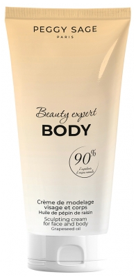Peggy Sage Beauty Expert Body Crème de Modelage Visage et Corps Huile de Pépin de Raisin 200 ml