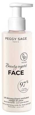 Peggy Sage Beauty Expert Face Lait Démaquillant Onctueux Beurre de Karité 100 ml