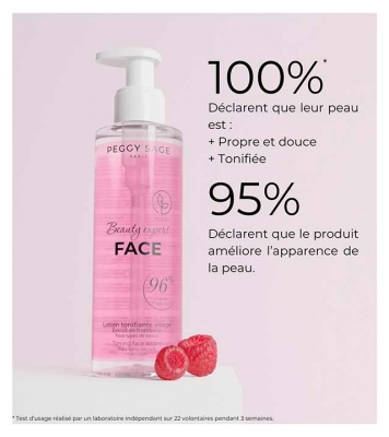 Peggy Sage Beauty Expert Face Lotion Tonifiante à l'Extrait de Framboise 200 ml